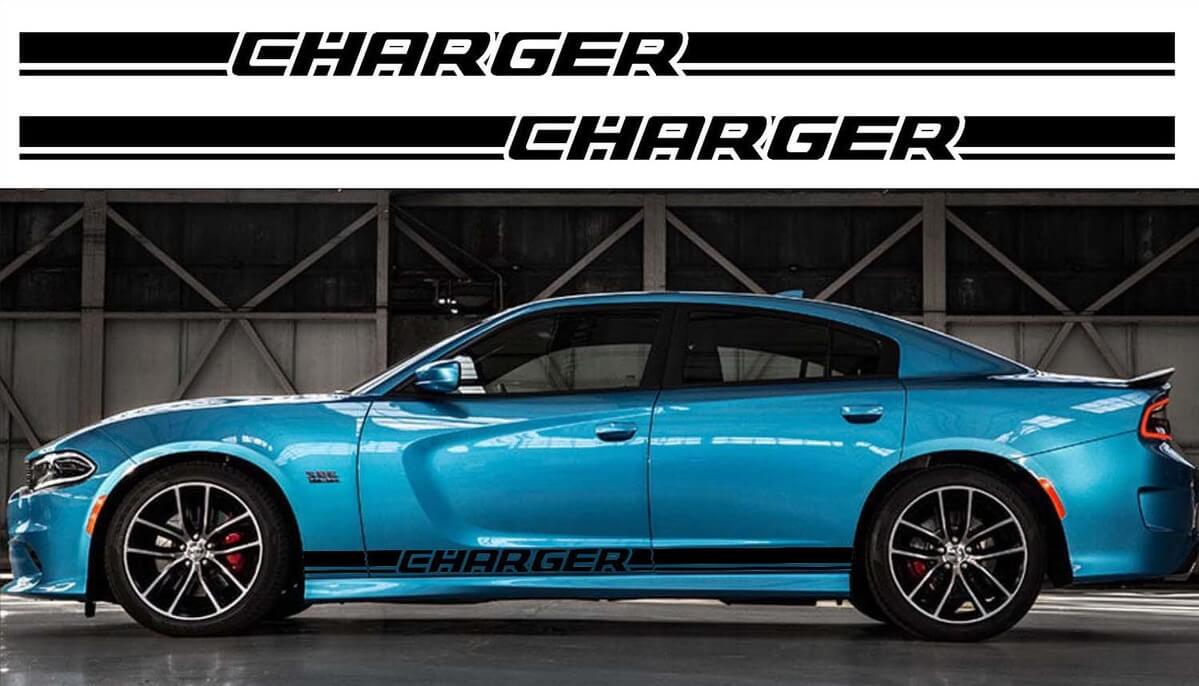 Rechte Zijschermstreep Vinyl Decal Kit voor Dodge Charger 2011-2018