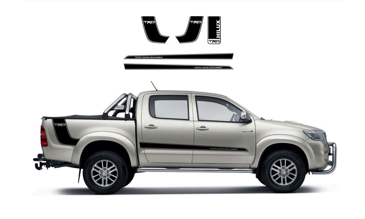 5X Toyota Hilux Trd zijbed Vinyl Decals graphics rally sticker kit