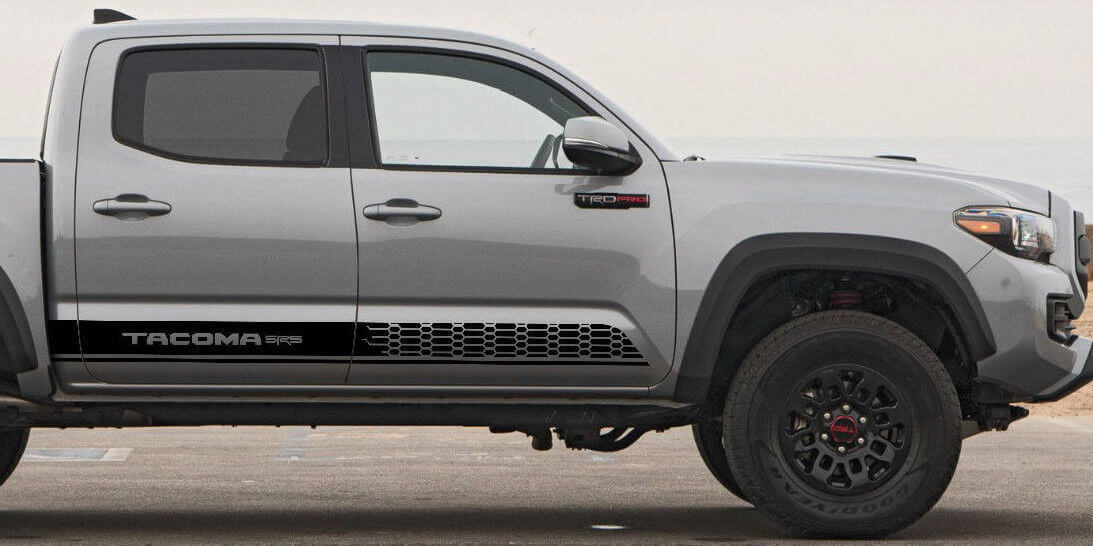 2x Toyota Tacoma 2016 zijskirt Vinyl Decals graphics rally sticker kit