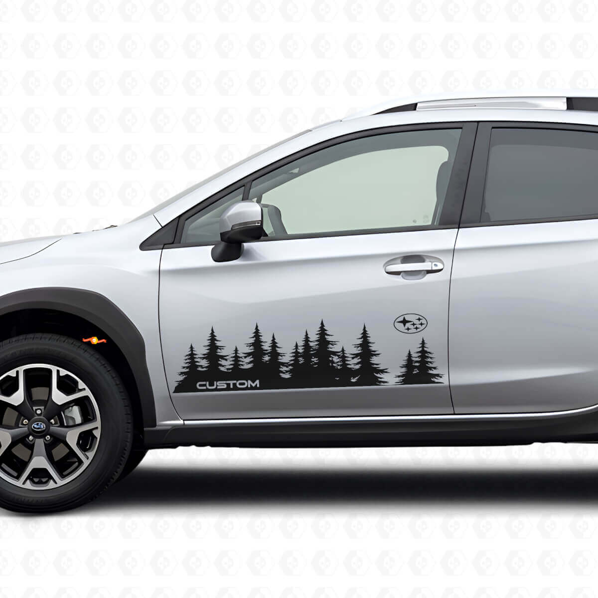 Forest Style Deur Vinyl Decal Set voor Subaru Crosstrek