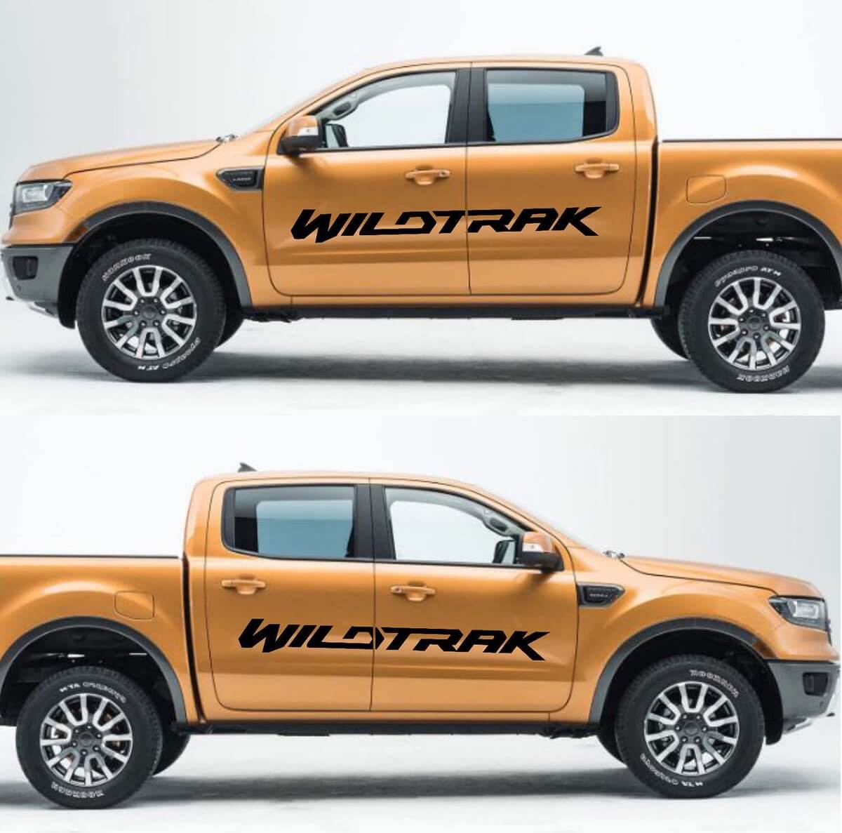 2X Musclecar RANGER Wildtrak vinyl deuren sticker stickers afbeeldingen 2016-2018