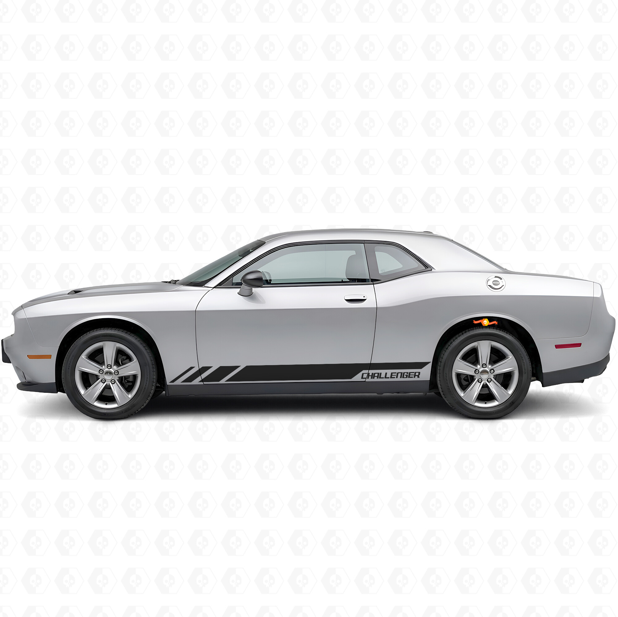 Racingstijl Strepen Zijvinyl Decal Sticker voor Dodge Challenger 2009-2018