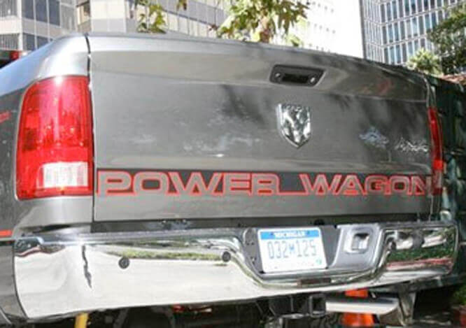 Power Wagon Achterklep Accent Vinyl Sticker voor Dodge Ram 1500