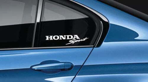 Honda Sport kwartraam vinyl decal set voor Honda Civic