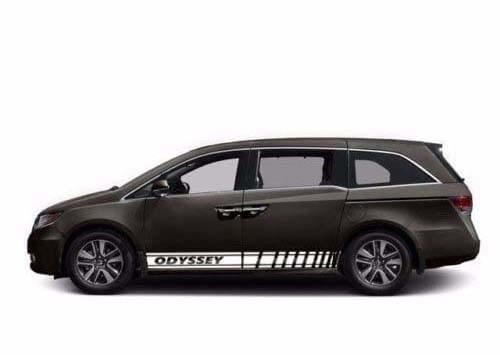 2X meerdere kleuren grafisch symbool Racing vinyl sticker sticker voor Honda Odyssey