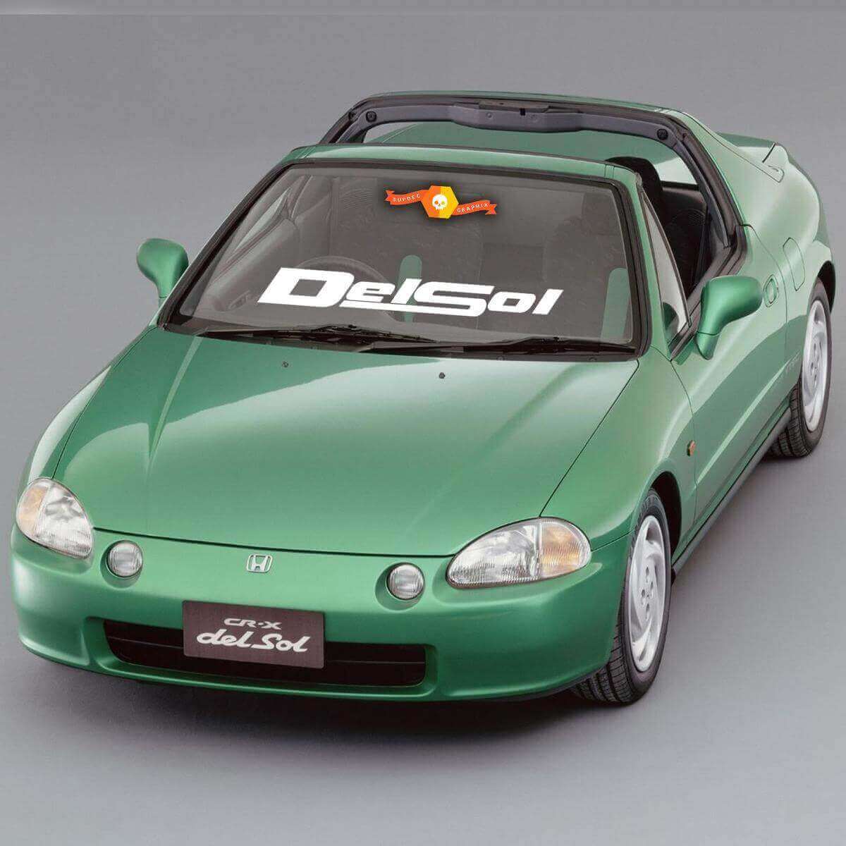 Del Sol Logo Voorruit Banner Vinyl Sticker voor Honda Del Sol