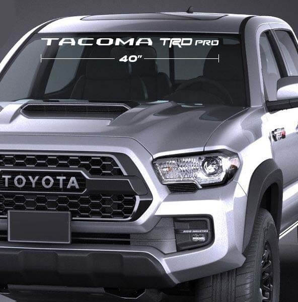 Tacoma TRD Pro Voorruitbanner Vinyl Decal voor Toyota Tacoma