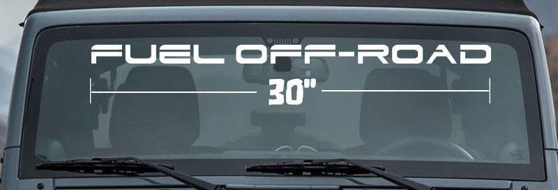Fuel Off-Road Stijl Voorruit Vinylsticker voor Trucks en SUV's