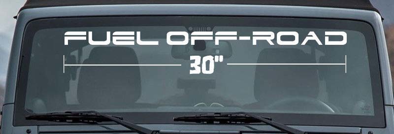BRANDSTOF OFFROAD VOORRUIT Sticker Decal Wielen Truck 4x4 Auto Suv JEEP Toyota - SELECTEER MAAT
