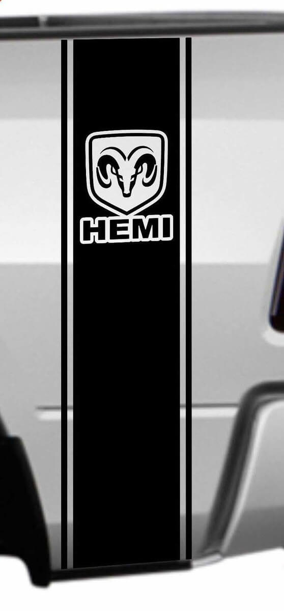 RAM HEMI Achterbakstrip Decal Kit voor Dodge Ram 1500 2500 3500
