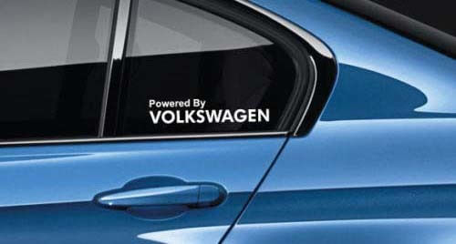 Aangedreven door Volkswagen Raam Vinyl Decal Set Voor Volkswagen Auto's