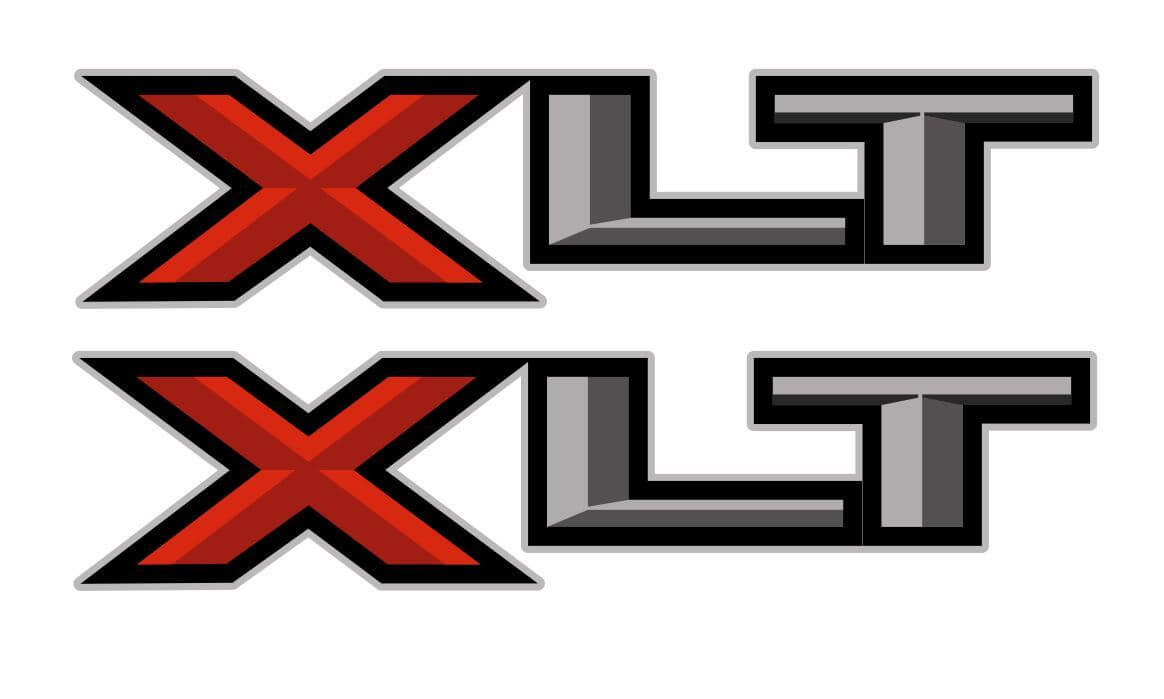 Set van 2: 2018 Ford F-150, F-250 XLT vinyl sticker pick-up truck nachtkastje - 2