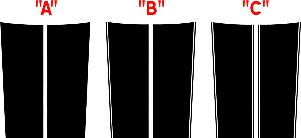 16-delige Style Rally Stripe Sticker Decal Kit voor Dodge Challenger 2008 - 2014