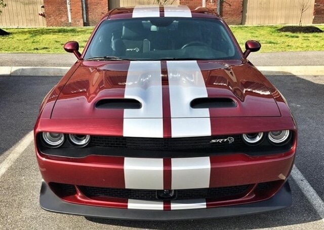 Dubbele Rally Stijl Over de Auto Strepen Vinyl Decal Kit voor Dodge Challenger