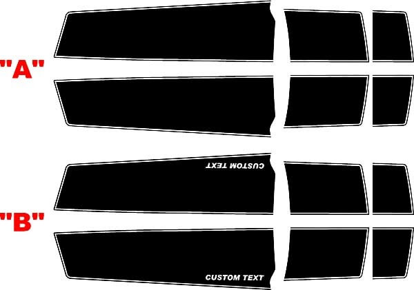 2010 - 2015 Chevrolet Camaro Convertible Concept Style Rallystrepenset met verlengde lengte
