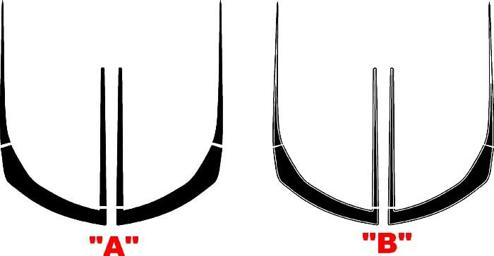 2016 en hoger Chevrolet Camaro Front Fascia ZL1 Stijl Accent Strepen Past LT / RS / SS Vinyl Decals Stickers
