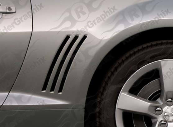 2010 - 2015 Chevrolet Camaro achterpaneel zijventilatie accent verduisterende stickers
