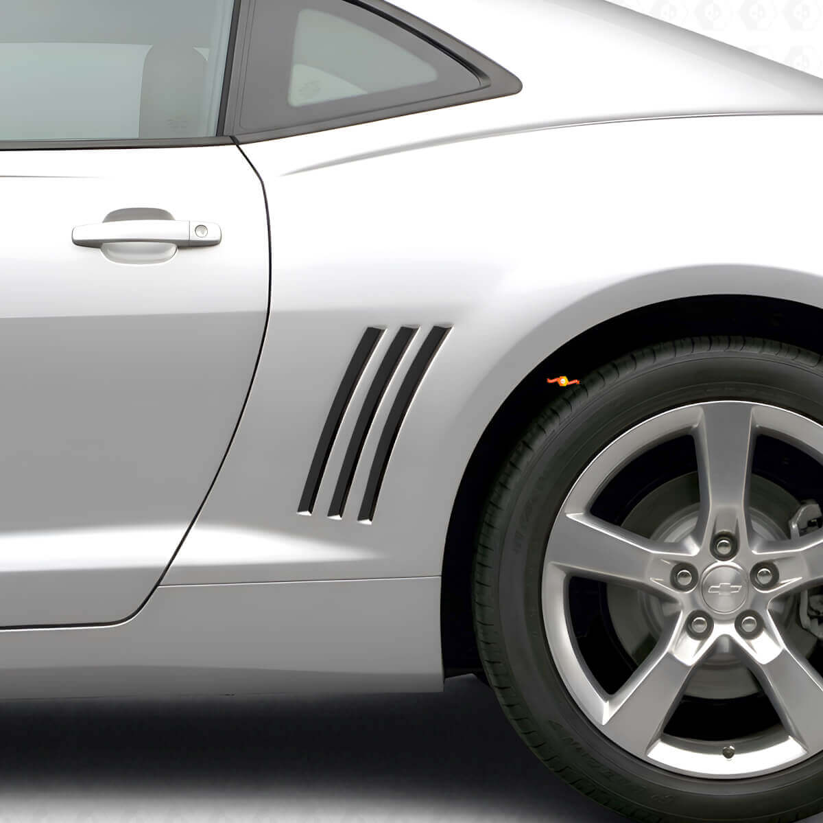 Zwarte Achterste Quarter Panel Strepen Vinyl Decals Set voor Chevrolet Camaro 2010-2015