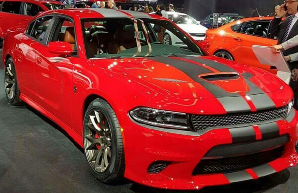 SRT Hellcat Style Rally Stripe Sticker Sticker Decal Kit voor 2015 & Up Dodge Charger
