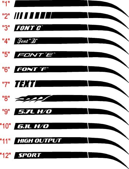 Stinger Quarter Panel Strepen Vinyl Decal Kit voor Dodge Charger 2006-2010