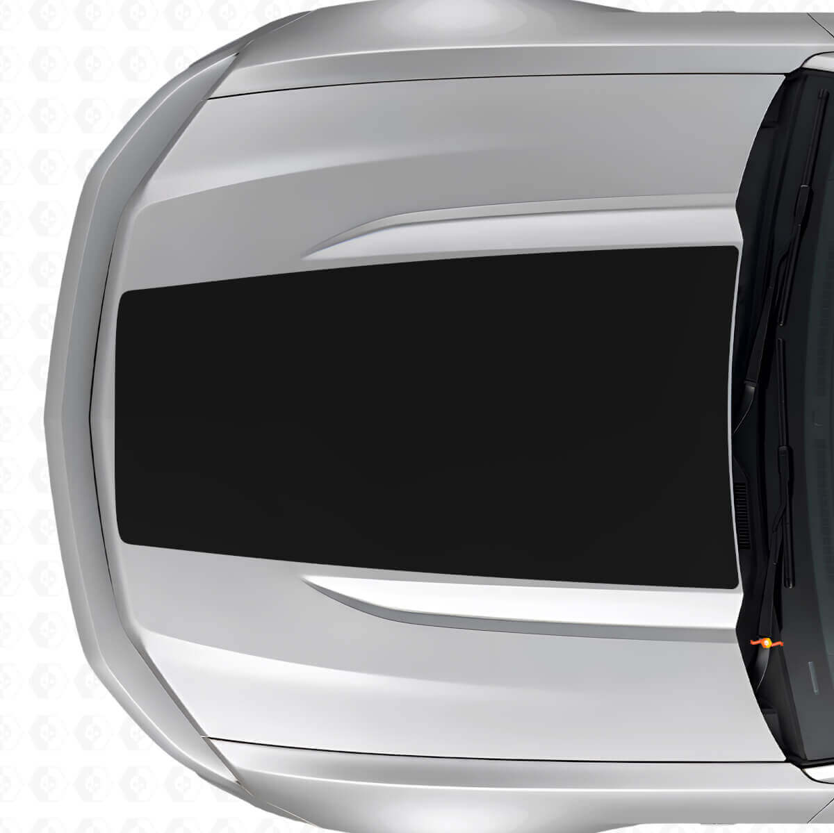 Zwarte Center Hood Stripe Vinyl Stickers voor Musclecar Musclecarmodel 2015-2020