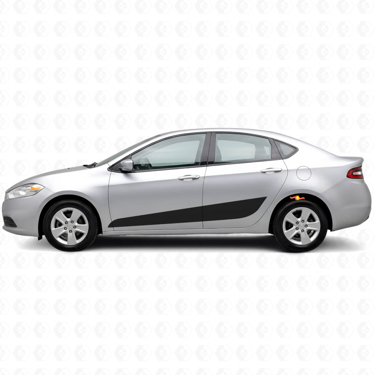 Versierde Zijstroken Vinyl Decal Kit voor Dodge Dart