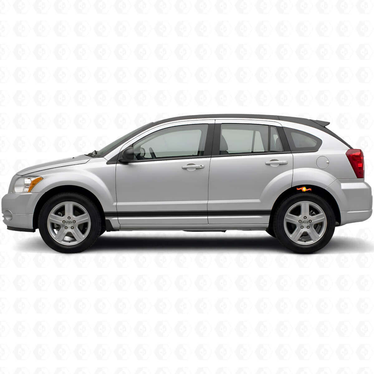 Rechte Omlijning Zijstrepen Vinyl Decal Kit voor Dodge Caliber 2007+