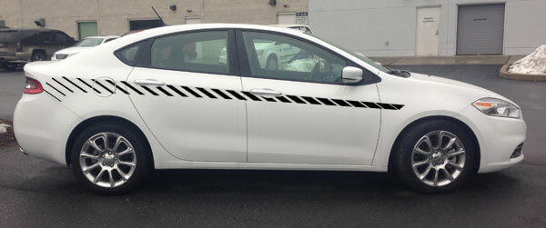 2013 en later Dodge Dart Stripe-set onderlichaam