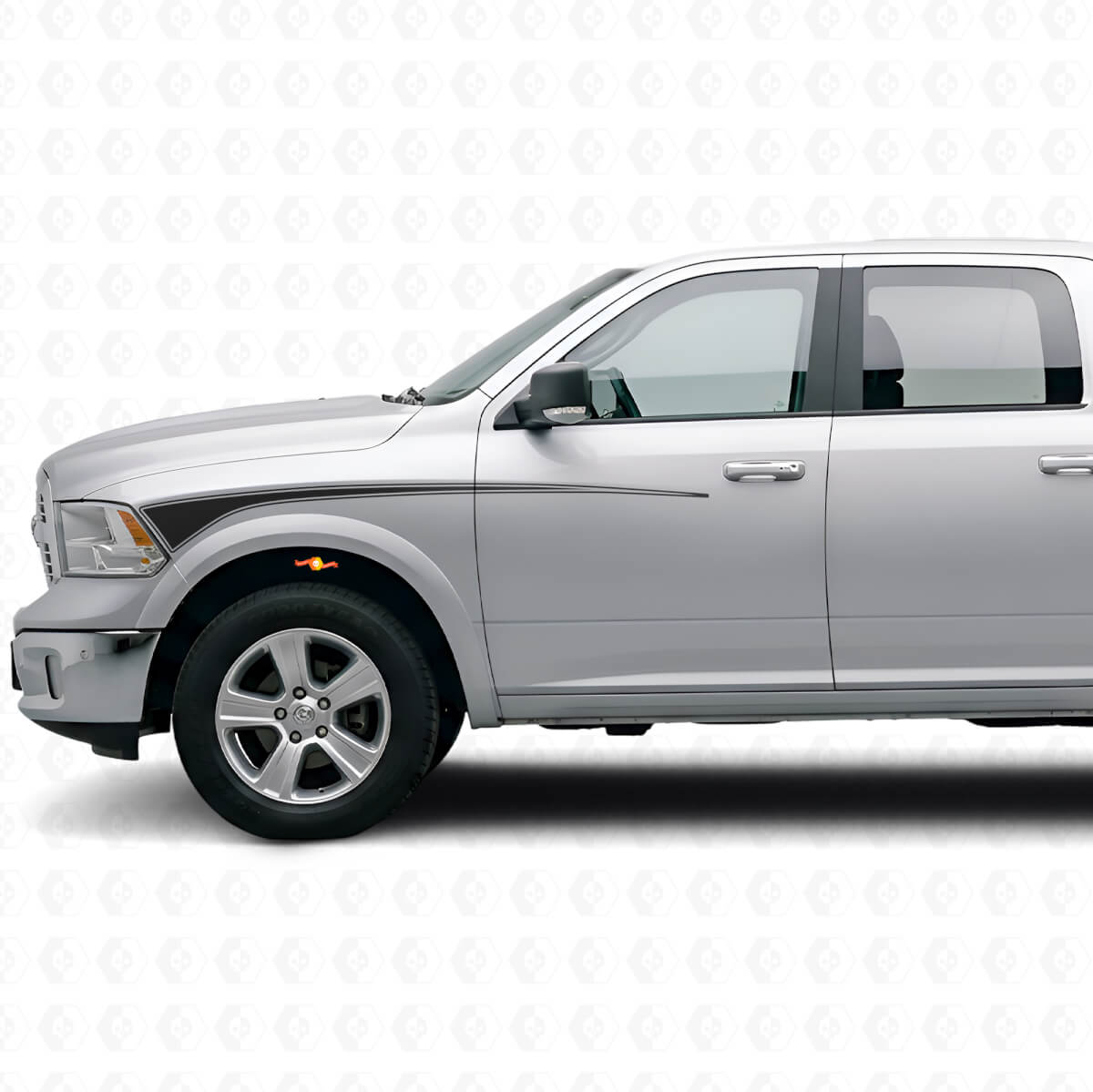 Outline Strepen Voorspatbord & Deur Vinyl Decal Kit voor Dodge Ram 2009+