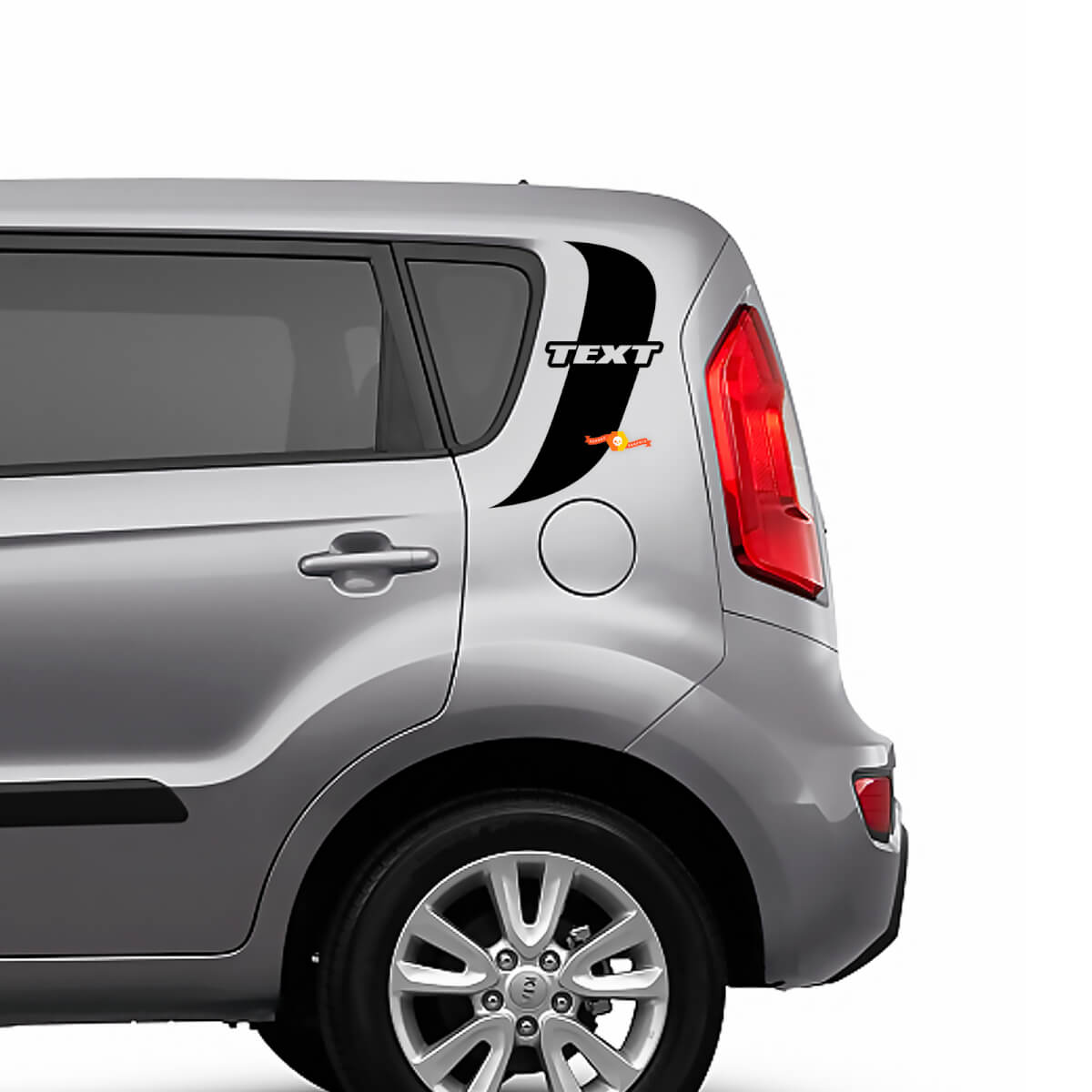 Grafische sticker op de zij-achterstijl geschikt voor Kia Soul 2

