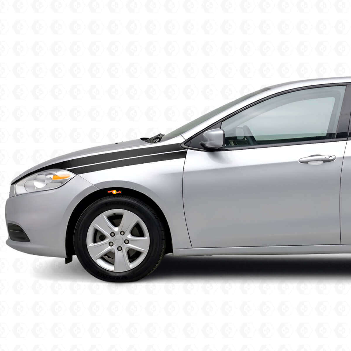 Accentstrepen Vinyl Decal Kit voor Voorspatbord voor Dodge Dart 2013+
