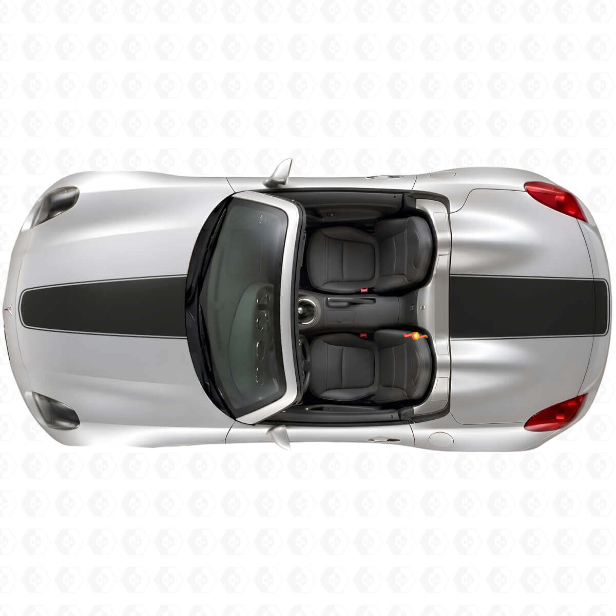 Racing motorkap- en kofferbakstrepen vinyl decalset voor Pontiac Solstice 2007+