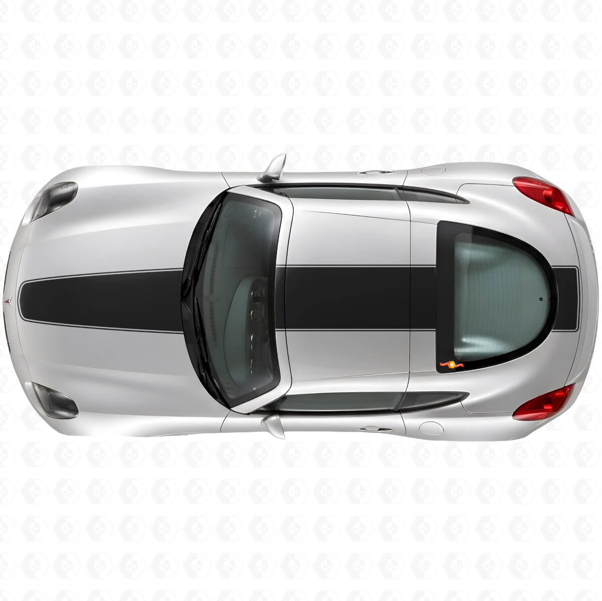 Blackout Over de Car Stripes Vinyl Decal Kit voor Pontiac Solstice Coupé 2009