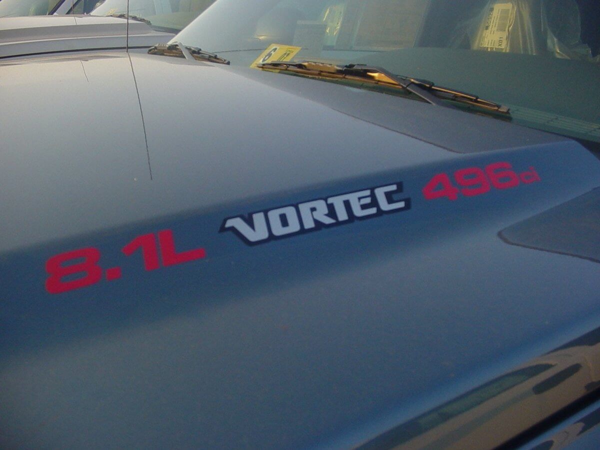 8.1L Vortec 496ci Motorkap Vinyl Sticker voor Chevrolet Silverado GMC Sierra