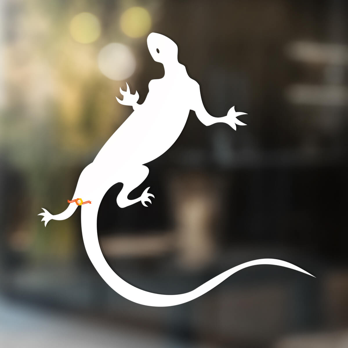 Gecko hagedis vinyl kunst muur raam badkamer sticker sticker #1
