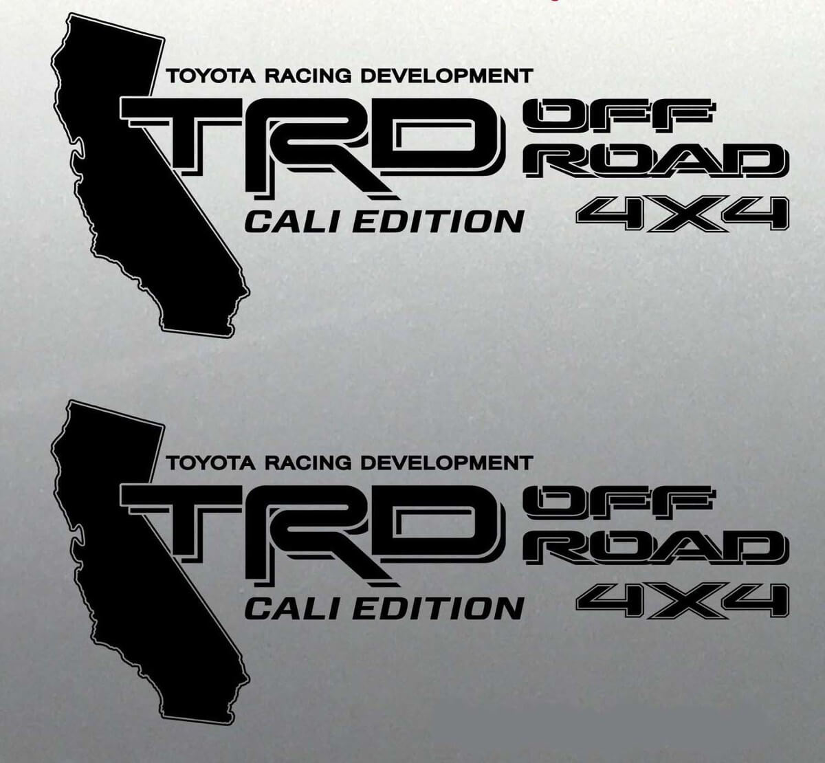 TRD Off Road 4x4 Cali Edition Vinyl Sticker voor Toyota Tacoma Tundra