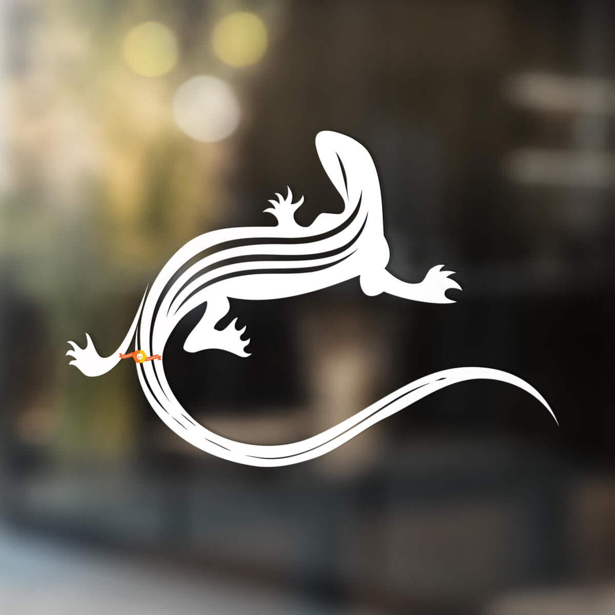 Gecko hagedis vinyl kunst muur raam badkamer sticker sticker #4
