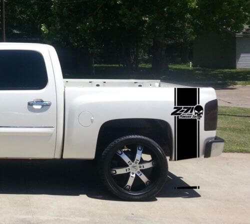Chevrolet Z71 OFF ROAD Punisher Bed Streep Stickers Stickers voor CHEVY GMC Pickup Truck
