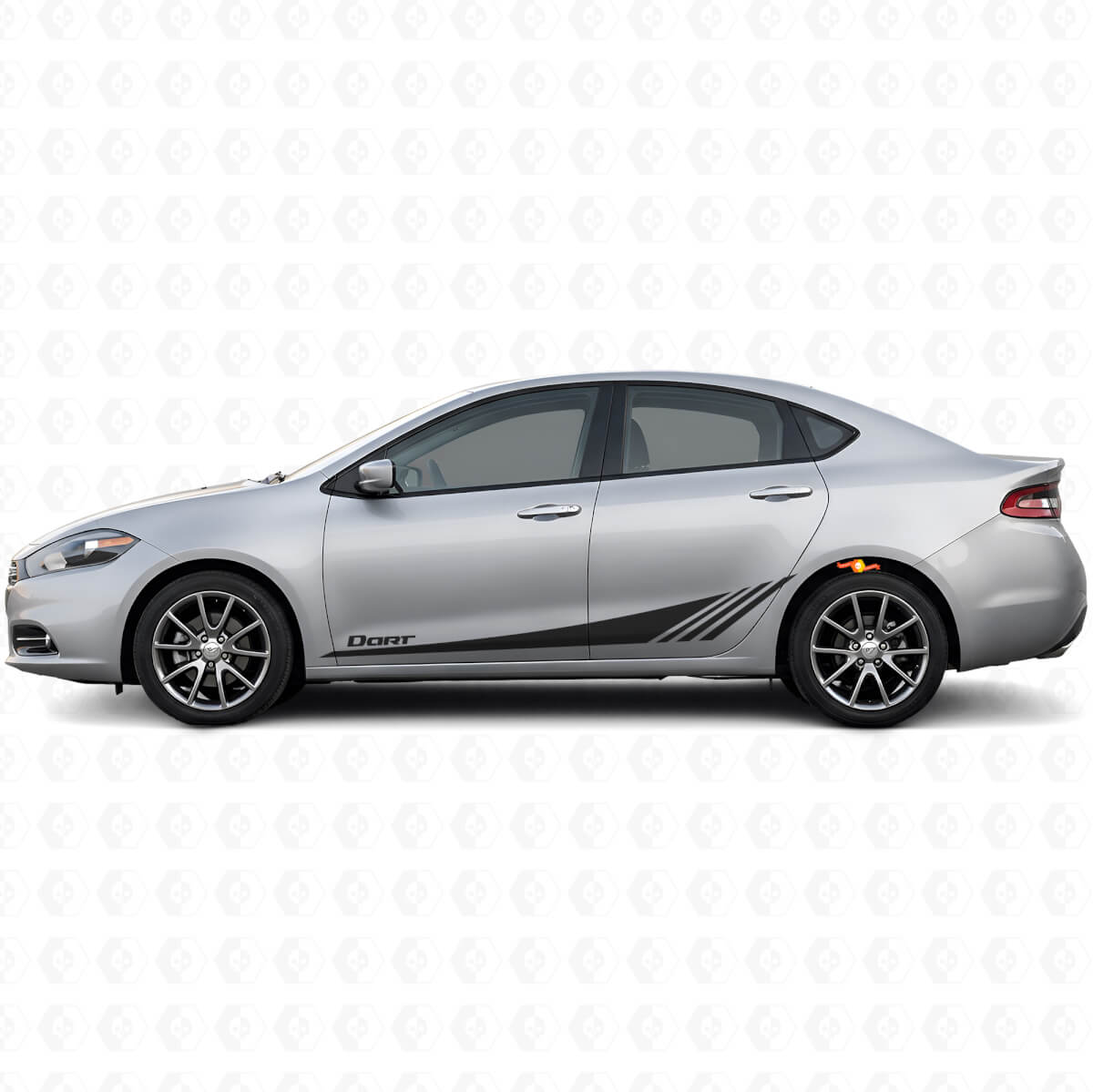 Datr Lower Strobe Zijstripes Vinyl Decal Kit voor Dodge Dart 2013-2016