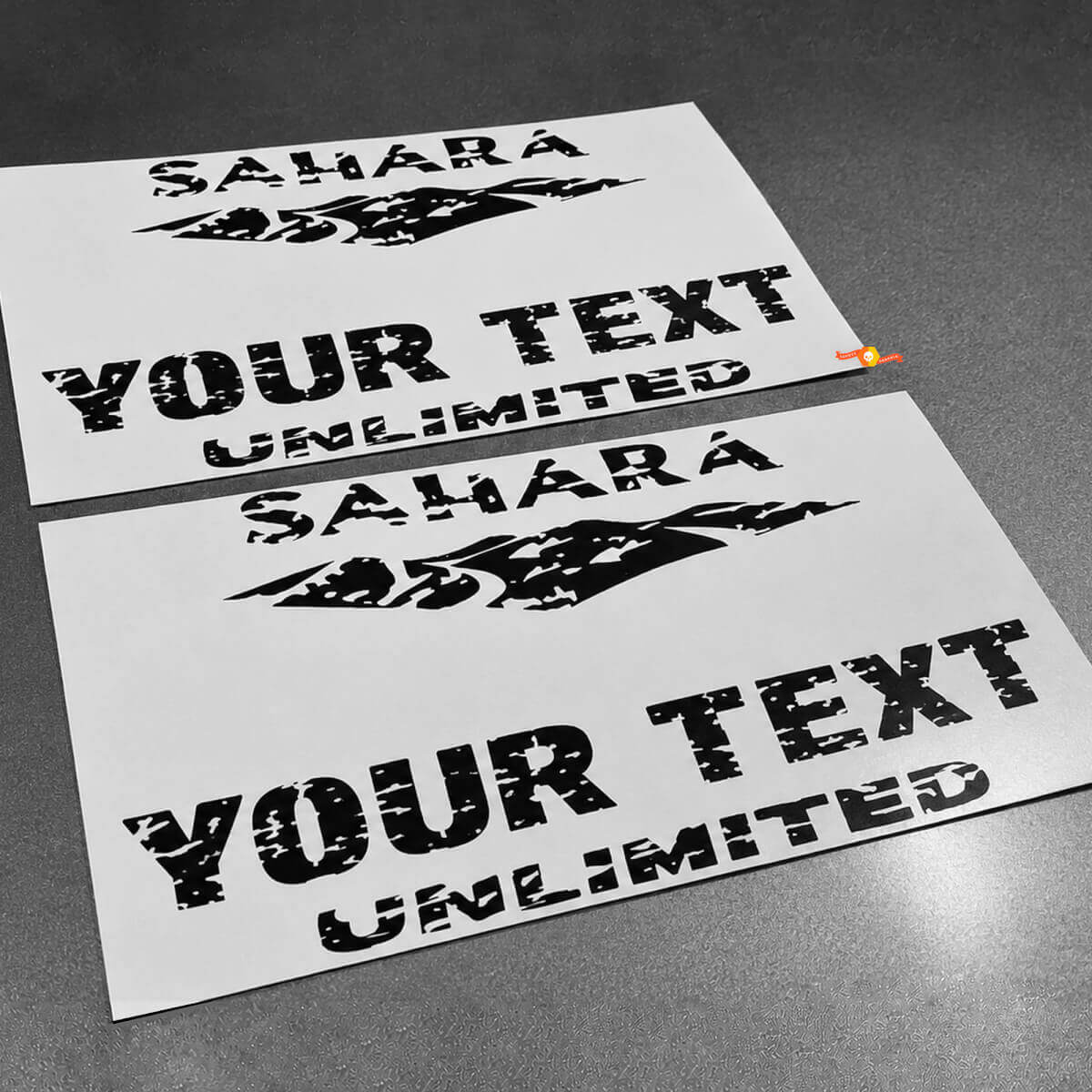 Sahara Verweerd Custom Zij Vinyl Decal Kit voor Jeep Wrangler