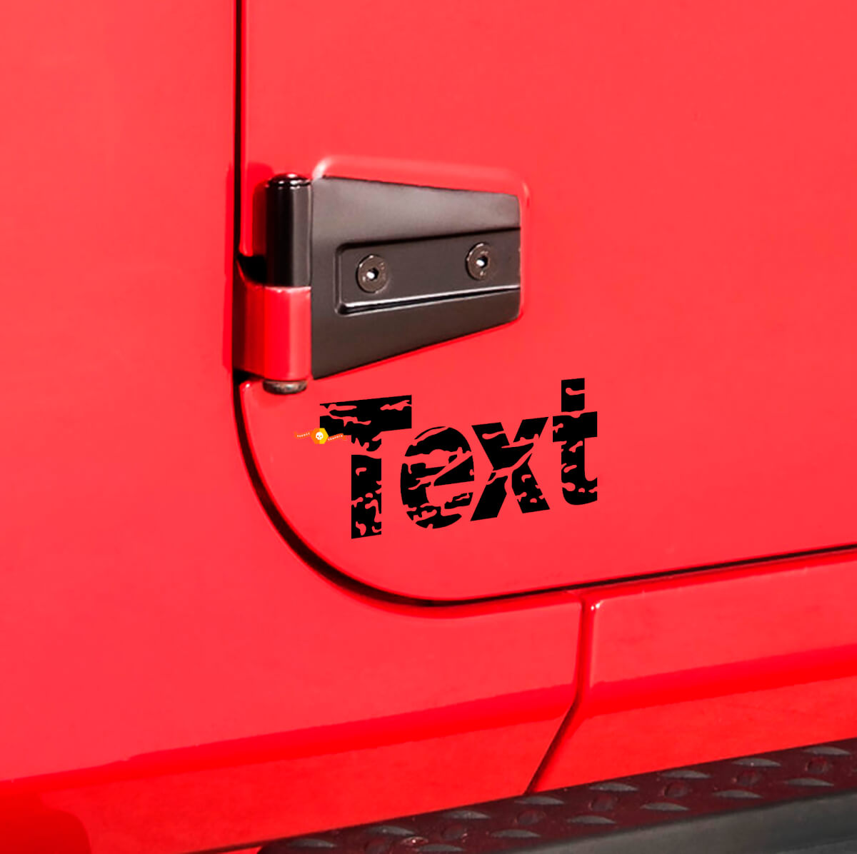 Versleten Custom Tekst Zijdeur Sticker Decal voor Jeep Wrangler