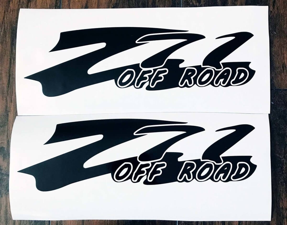 Z71 Off Road Body Achterklep Spatbord Decals 2PC Set Body Raamsticker Vinyl Voor Silverado Tahoe GMC Sierra c3
