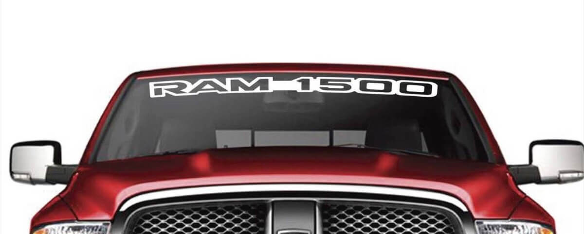Geëtiketteerde Voorruitbanner Vinylsticker voor Dodge Ram 1500
