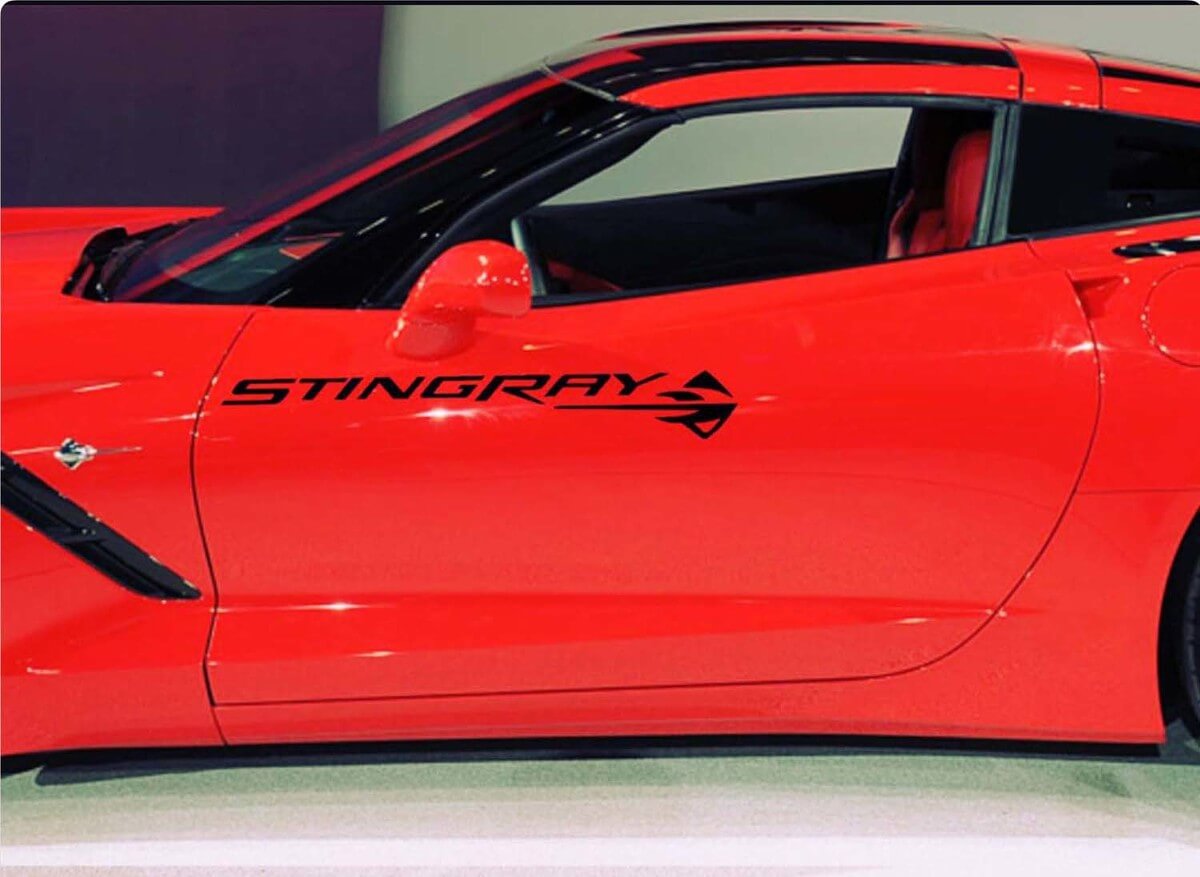1950-2017 Chevrolet Corvette Stingray Z06 Hood Body Deur Sticker Decal Nieuwe 2PC Set Z06
