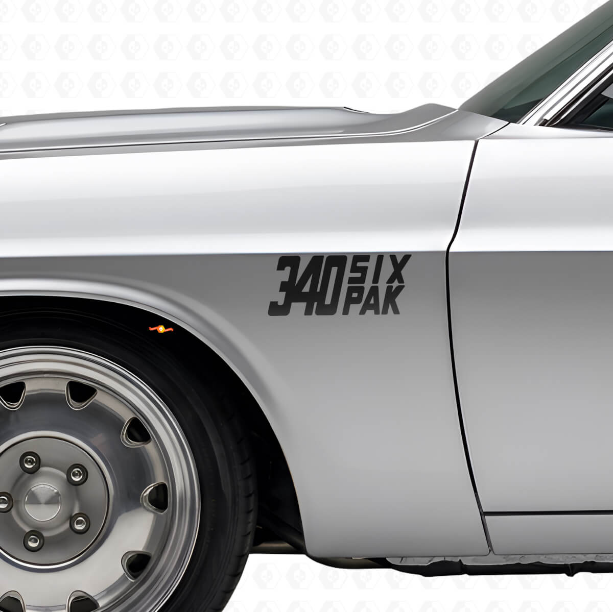340 Six Pak zij vinyl decalset voor Dodge Viper Charger Ram Challenger