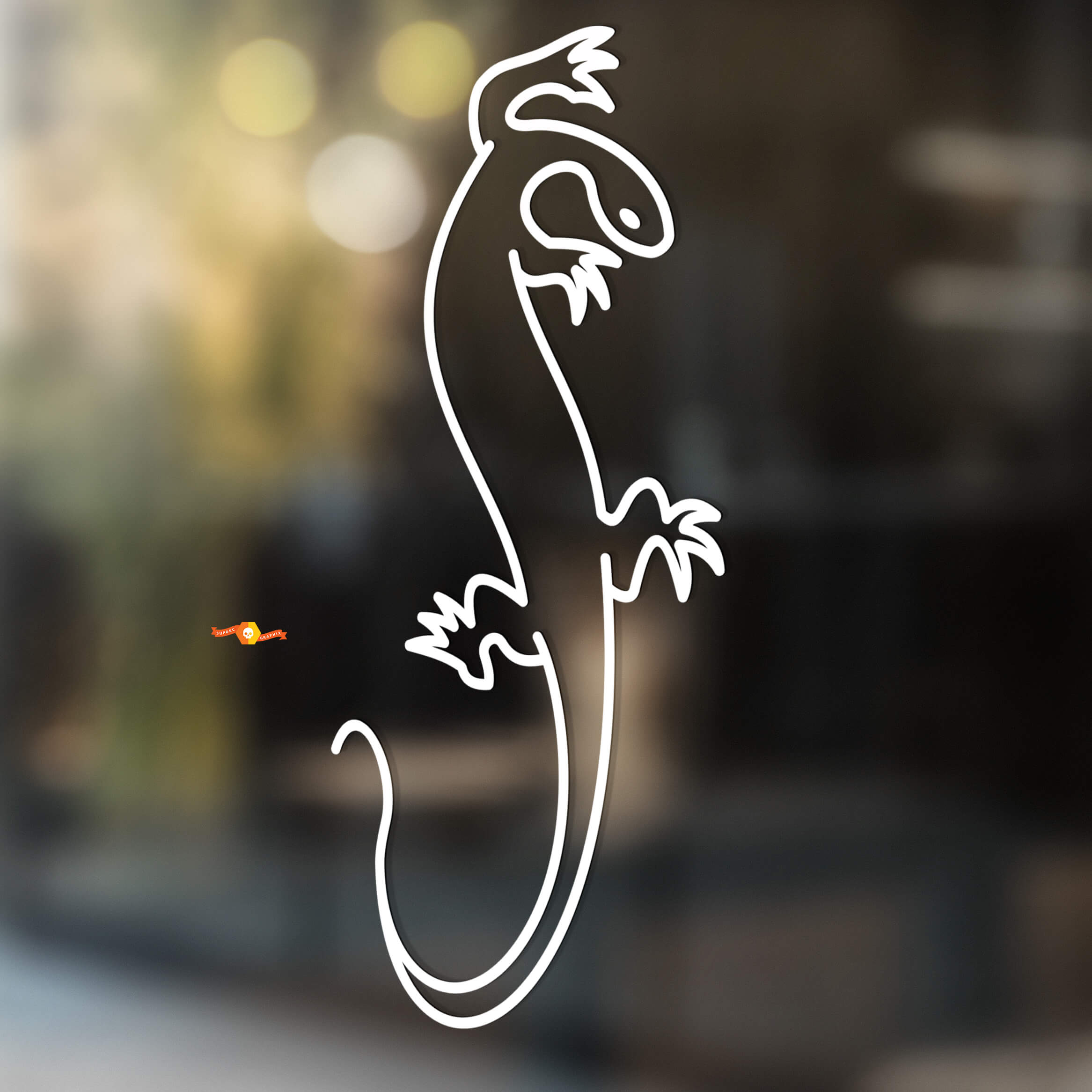 Gecko Hagedis Vinyl Kunst Muur Raam Badkamer Sticker Decal #11
