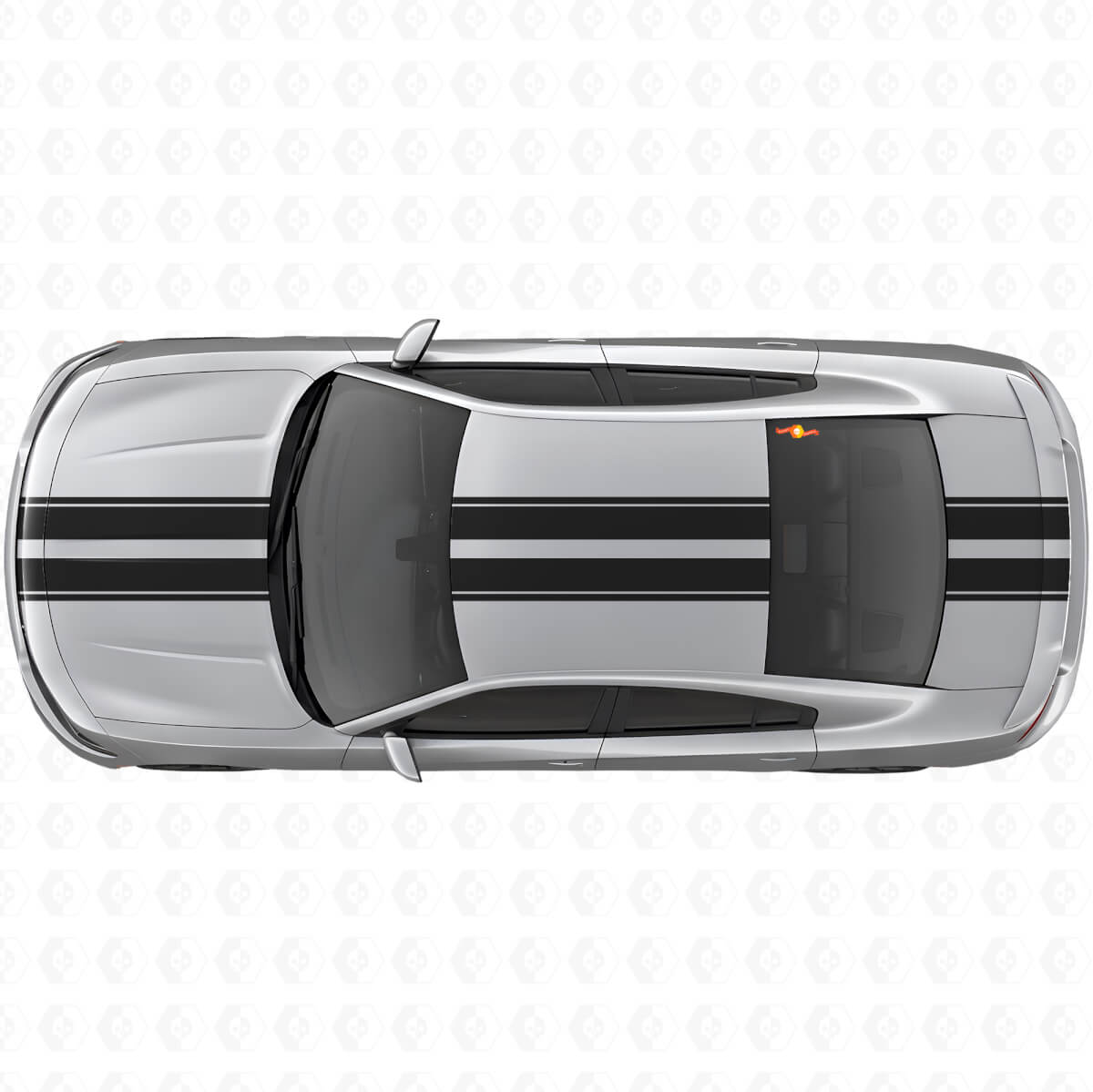 Dubbele Racing Bovenlichaam Strepen Vinyl Decal Kit voor Dodge Charger