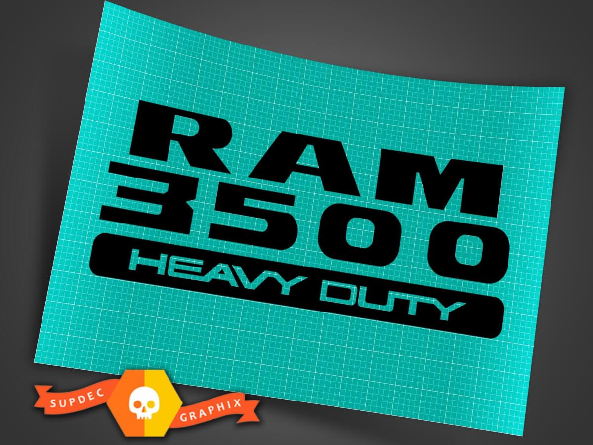 Ram 3500 Heavy Duty vinylsticker set voor Dodge Ram