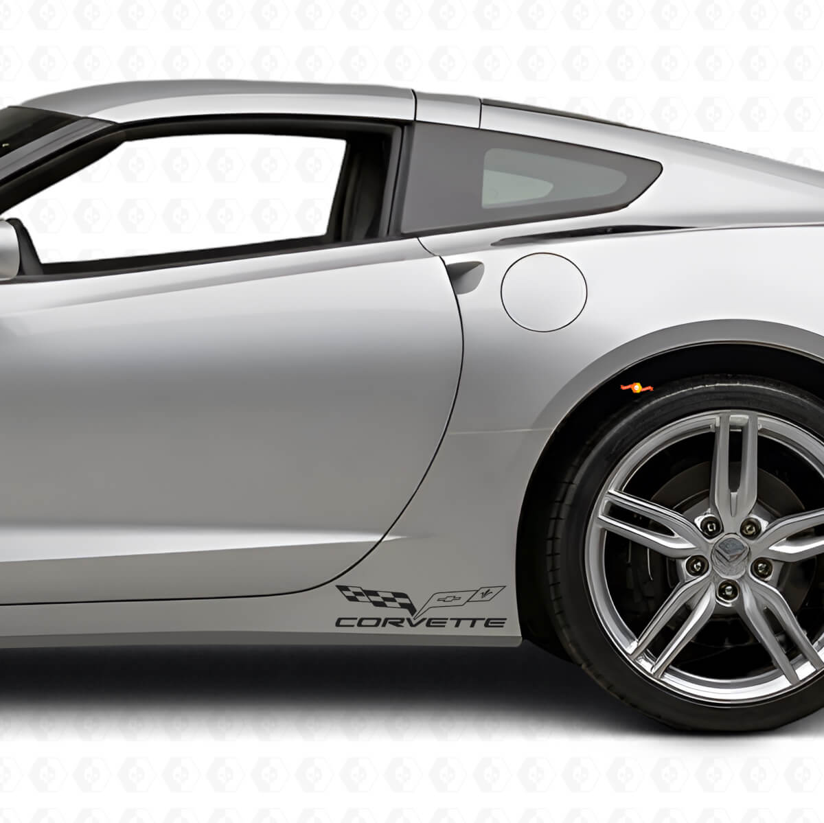 Corvette Vlag Logo Rocker Panel Vinyl Decal Kit voor Chevy Corvette Z06 C6-7 2005-18