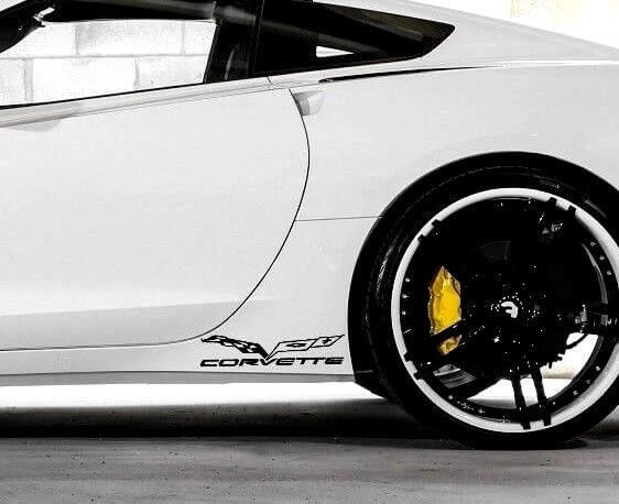 Rocker Panel Sticker Kit aangepaste vlag voor Chevy Corvette Z06 C6 C7 2005-2018
